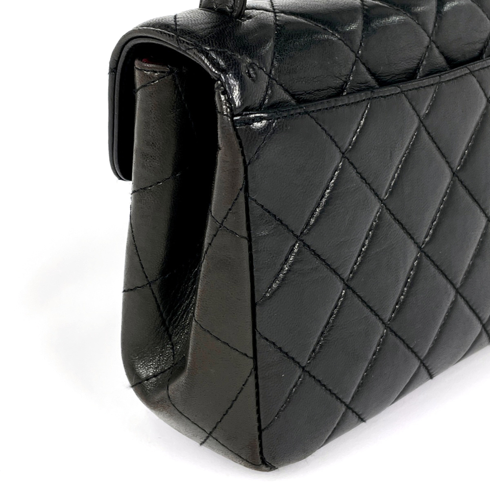 Chanel Coco Mark Handbag, Matelassé Leather, Black, Women's - Picture 4 of 11